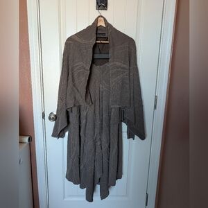 Matti Mamane Two Piece Textured Skirt/Cardigan Women's Small Grey/Brown